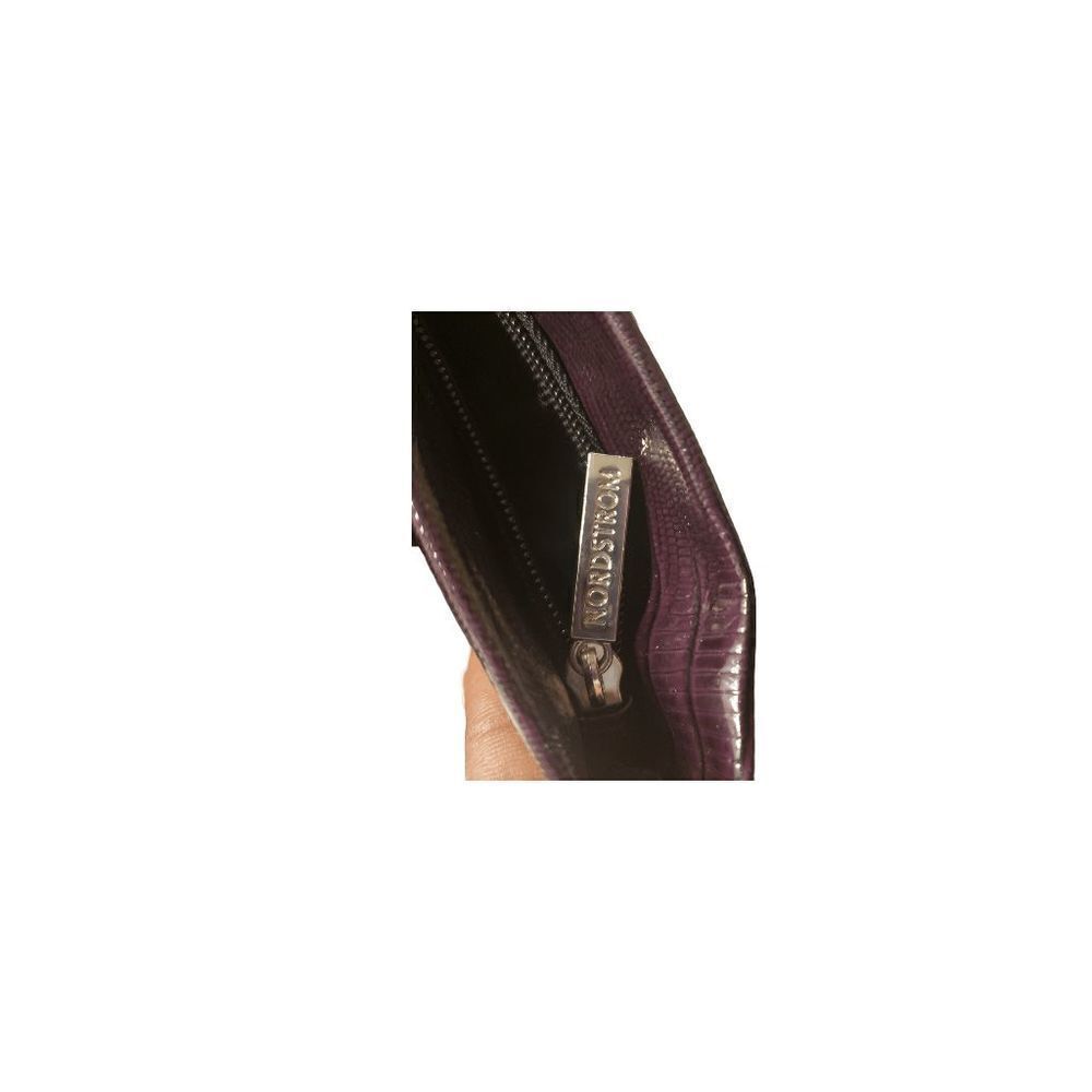 Nordstrom Women's Purple Foldable Zipper Faux Leather Clutch Purse - Picture 3 of 6